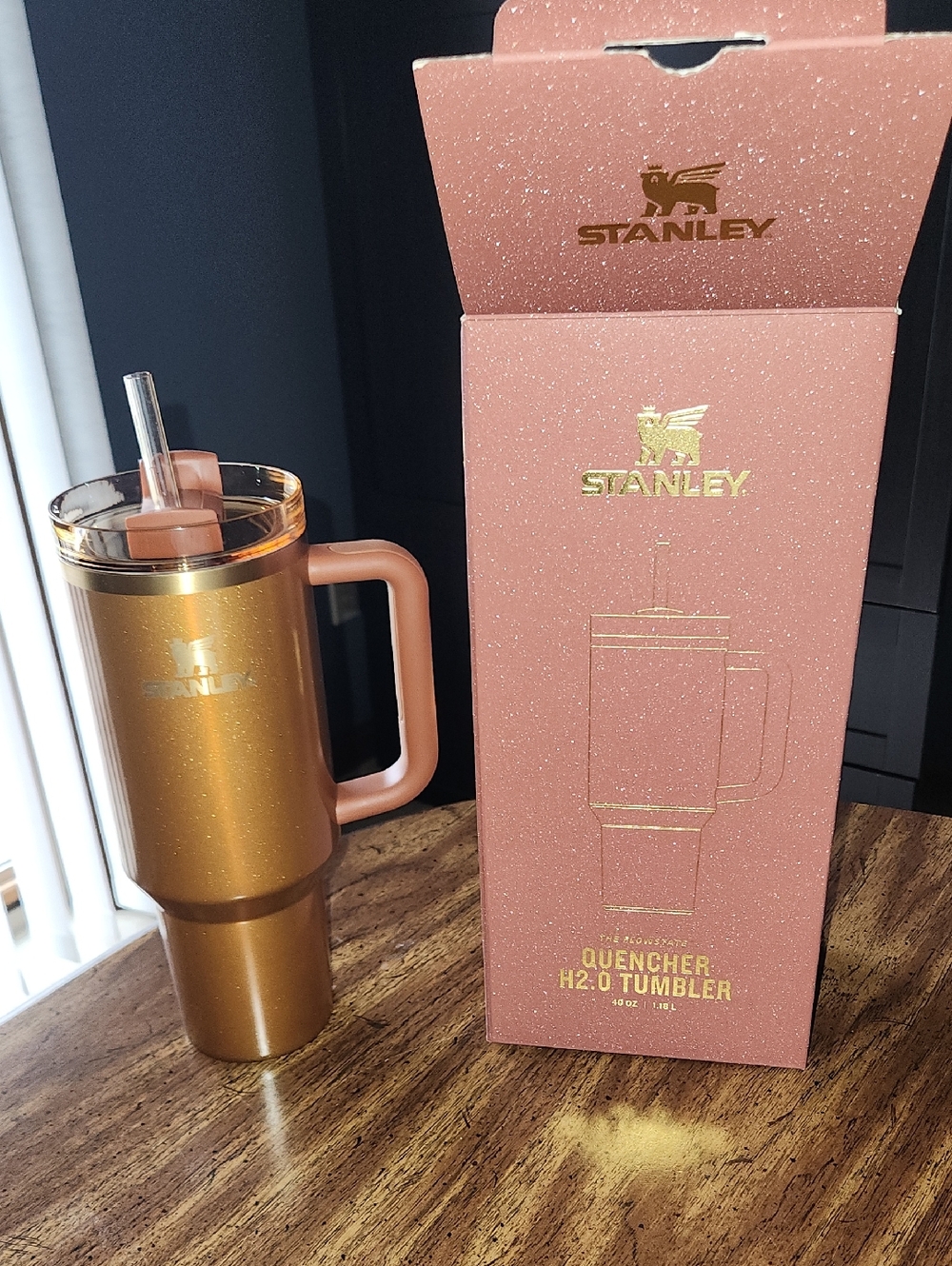 Stanley Copper Tinsel Quencher Tumbler with Handle